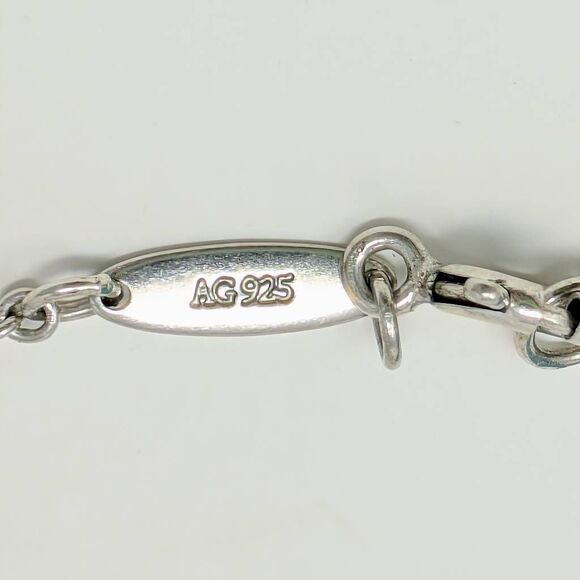 Tiffany Elsa Peretti Mesh Fringe Pendant necklace sterling with small pearls - Picture 9 of 11